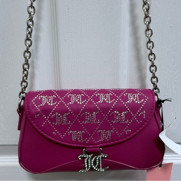 NWT Juicy Couture “Exquisite Crossbody Clutch in Raspberry Tart (Pink) - Picture 1 of 6